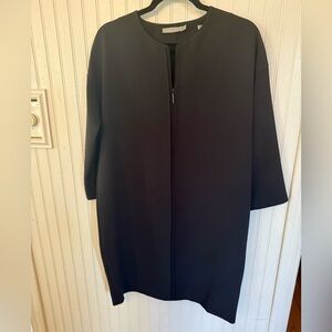 Vince Front Zip Sheath Black Small dress